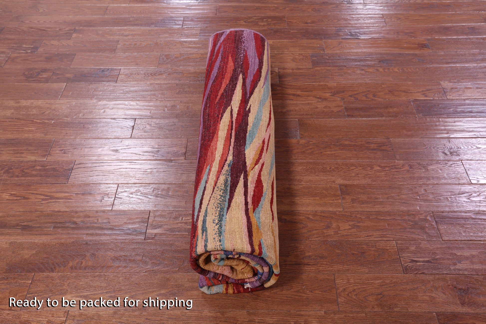 Tribal Persian Gabbeh Hand Knotted Wool Rug - 8' 1" X 9' 7" - Golden Nile