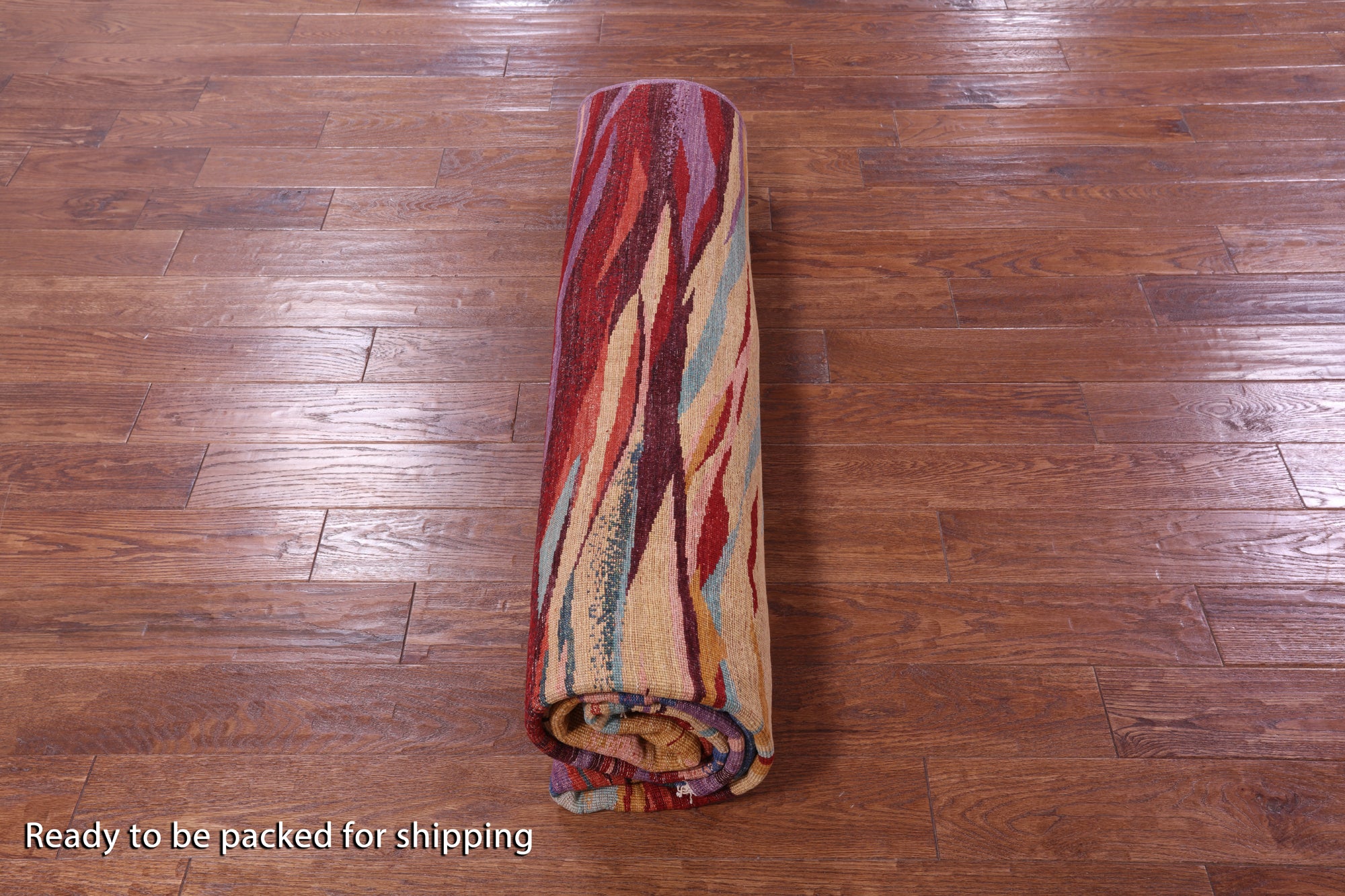 Tribal Persian Gabbeh Hand Knotted Wool Rug - 8' 1" X 9' 7" - Golden Nile