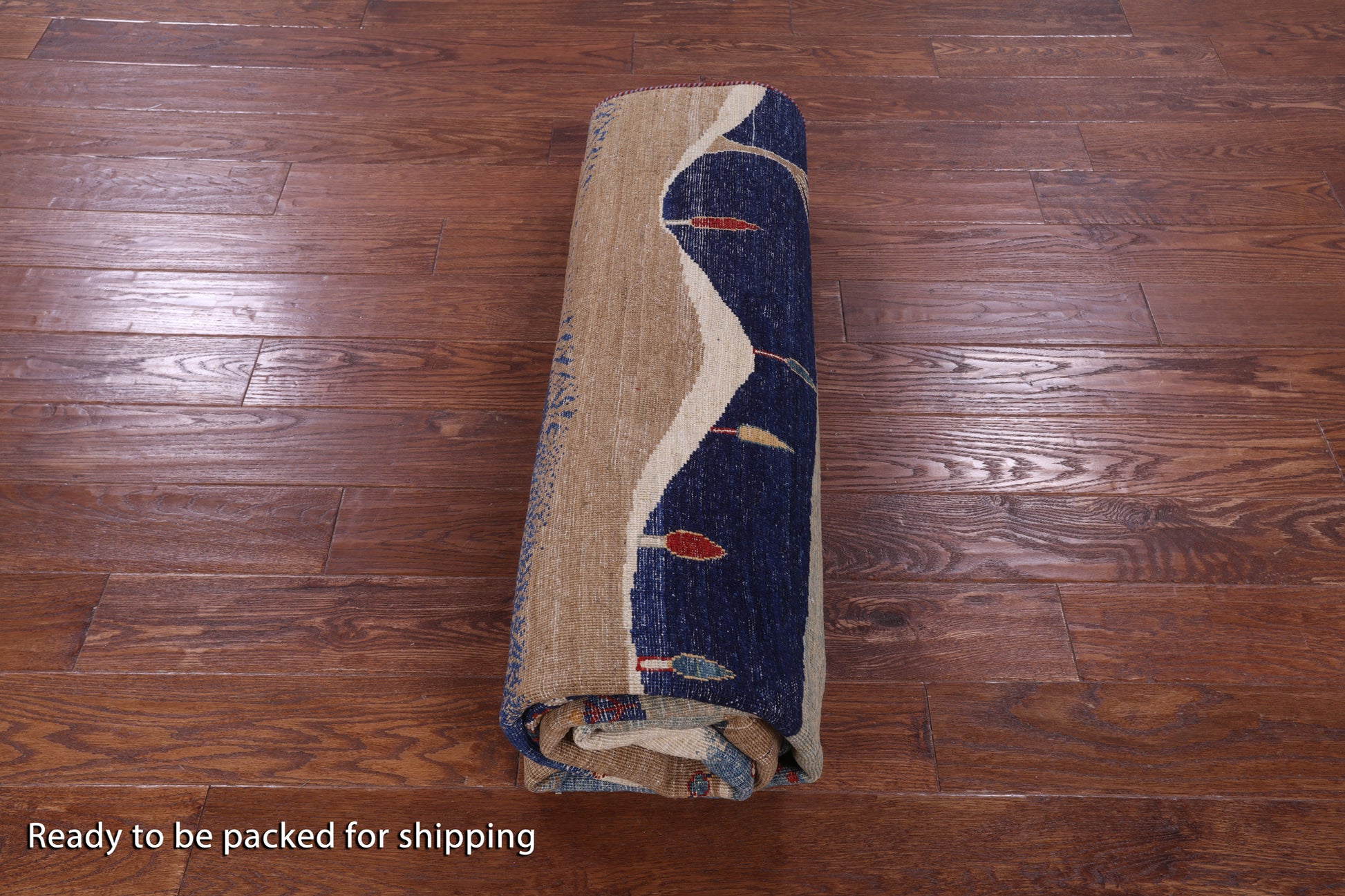 Tribal Persian Gabbeh Hand Knotted Wool Rug - 6' 7" X 9' 7" - Golden Nile