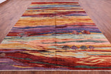 Tribal Persian Gabbeh Hand Knotted Wool Rug - 9' 8" X 13' 8" - Golden Nile