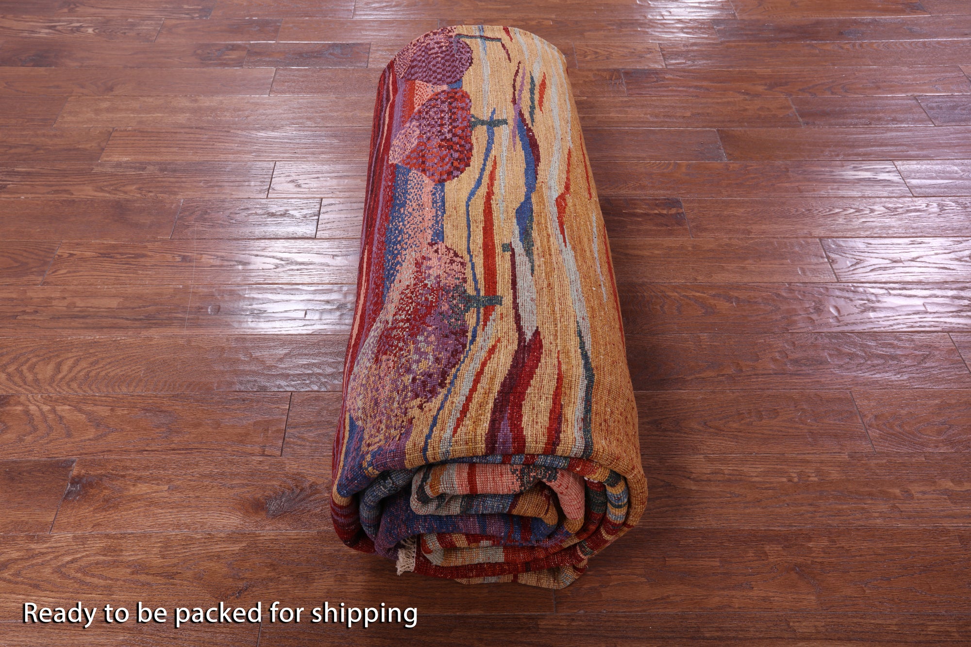 Tribal Persian Gabbeh Hand Knotted Wool Rug - 9' 8" X 13' 8" - Golden Nile