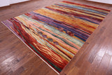 Tribal Persian Gabbeh Hand Knotted Wool Rug - 9' 8" X 13' 8" - Golden Nile
