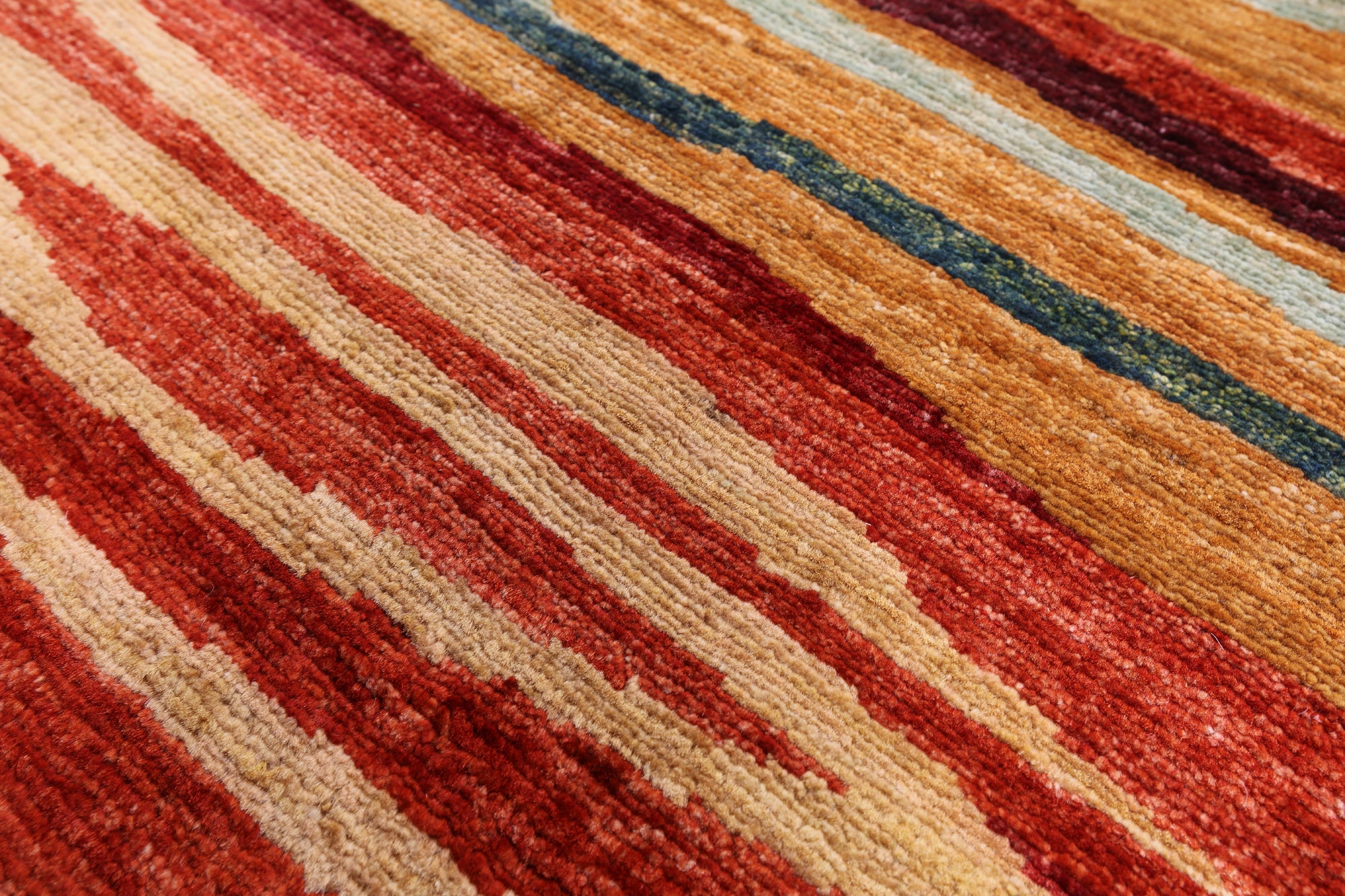 Tribal Persian Gabbeh Hand Knotted Wool Rug - 9' 8" X 13' 8" - Golden Nile