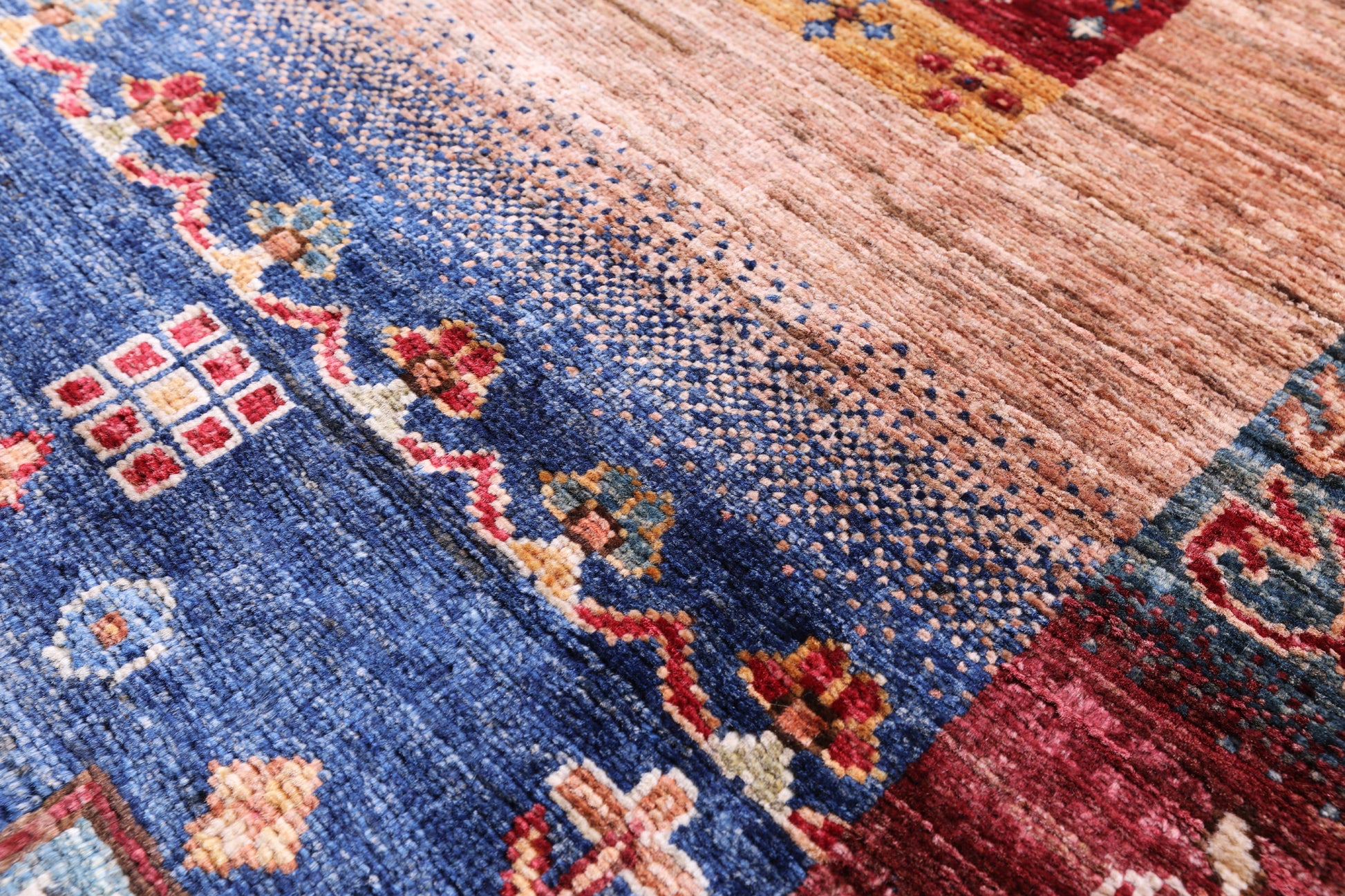 Tribal Persian Gabbeh Hand Knotted Wool Rug - 5' 0" X 6' 9" - Golden Nile