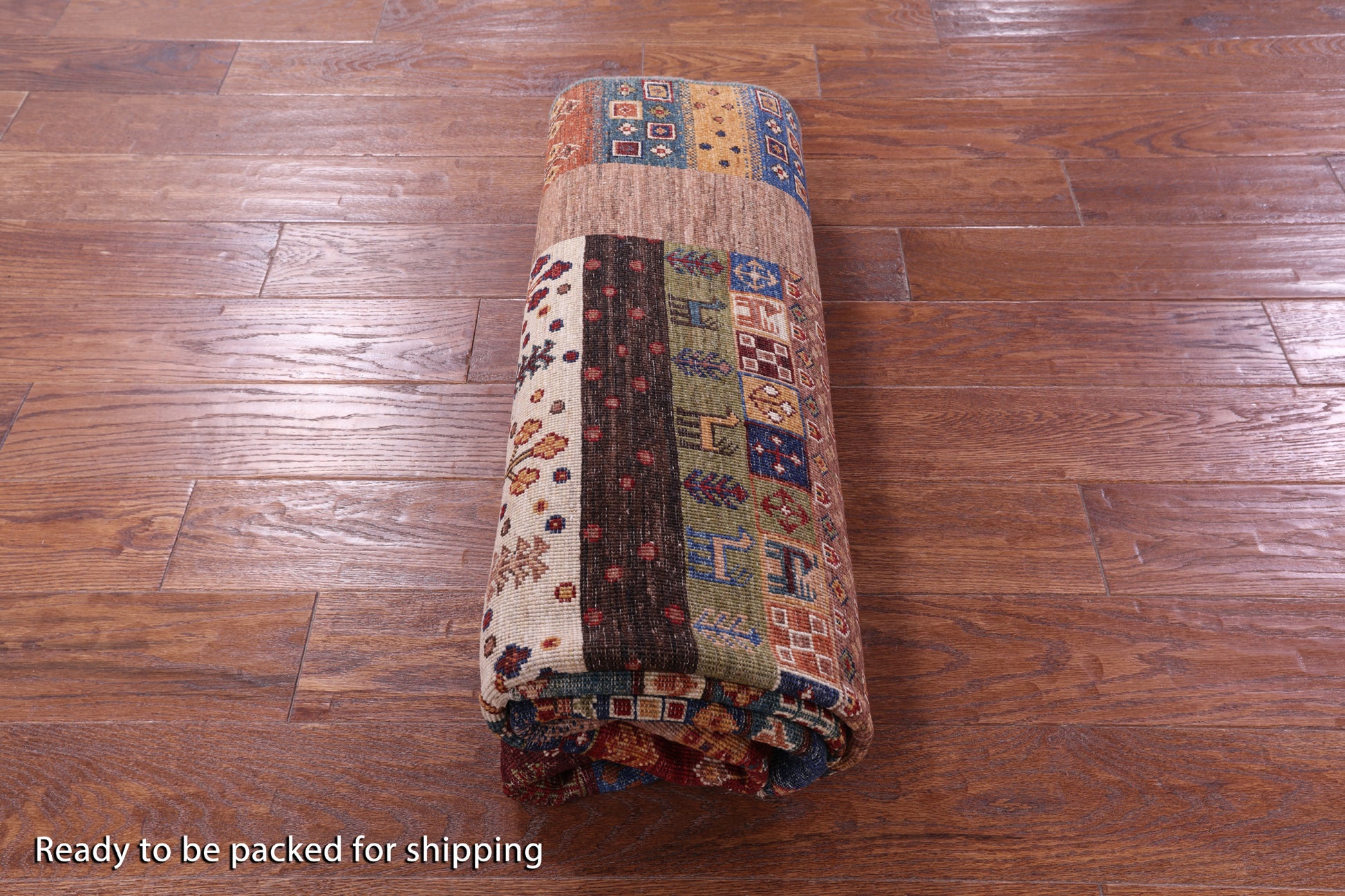 Tribal Persian Gabbeh Hand Knotted Wool Rug - 5' 0" X 6' 9" - Golden Nile
