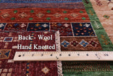 Tribal Persian Gabbeh Hand Knotted Wool Runner Rug - 2' 9" X 9' 6" - Golden Nile