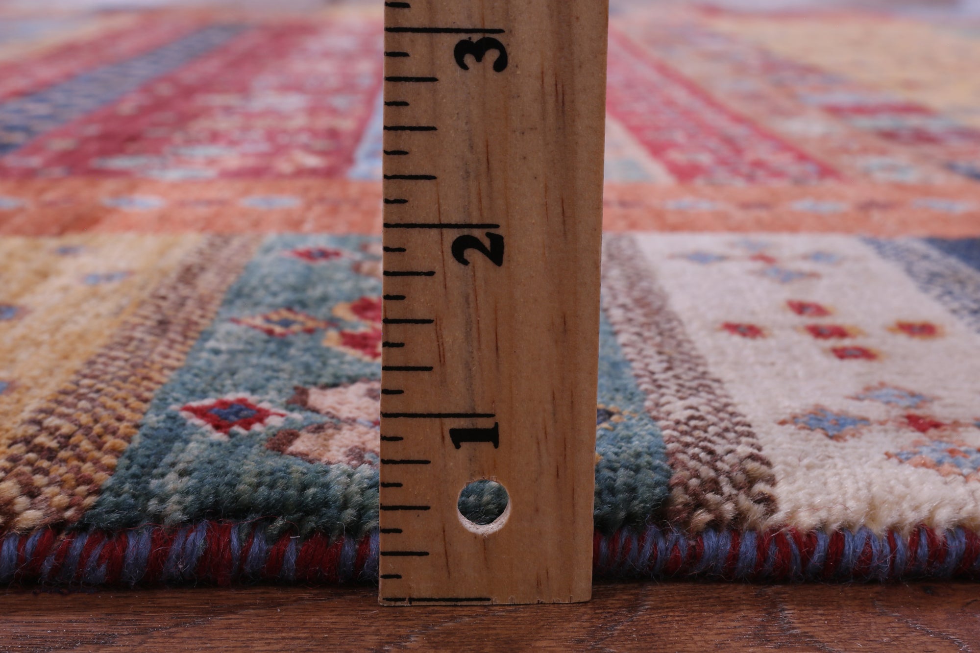 Tribal Persian Gabbeh Hand Knotted Wool Rug - 5' 1" X 6' 9" - Golden Nile