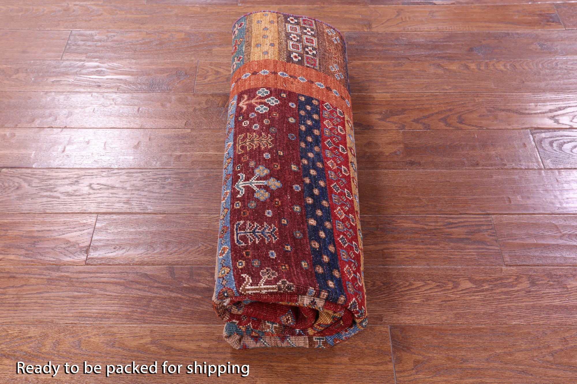 Tribal Persian Gabbeh Hand Knotted Wool Rug - 5' 1" X 6' 9" - Golden Nile