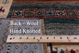 Tribal Persian Gabbeh Handmade Wool Rug - 4' 11" X 6' 4" - Golden Nile