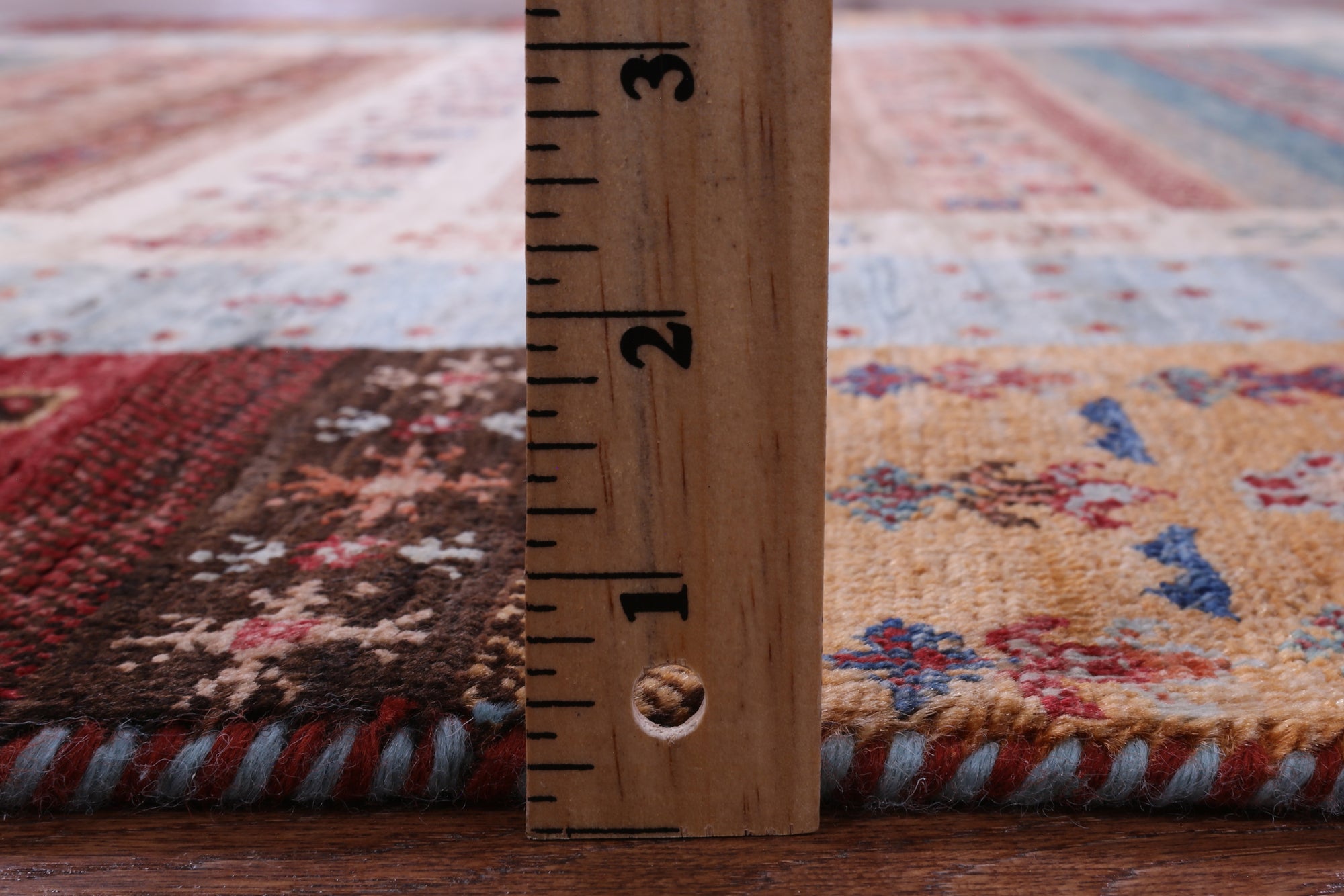 Tribal Persian Gabbeh Handmade Wool Rug - 4' 11" X 6' 4" - Golden Nile