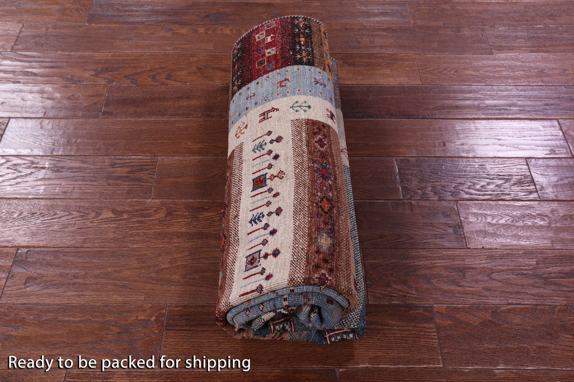Tribal Persian Gabbeh Handmade Wool Rug - 4' 11" X 6' 4" - Golden Nile