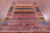 Tribal Persian Gabbeh Handmade Wool Rug - 5' 7" X 7' 10" - Golden Nile