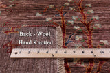 Brown Tribal Persian Gabbeh Hand Knotted Wool Rug - 5' 8" X 8' 2" - Golden Nile