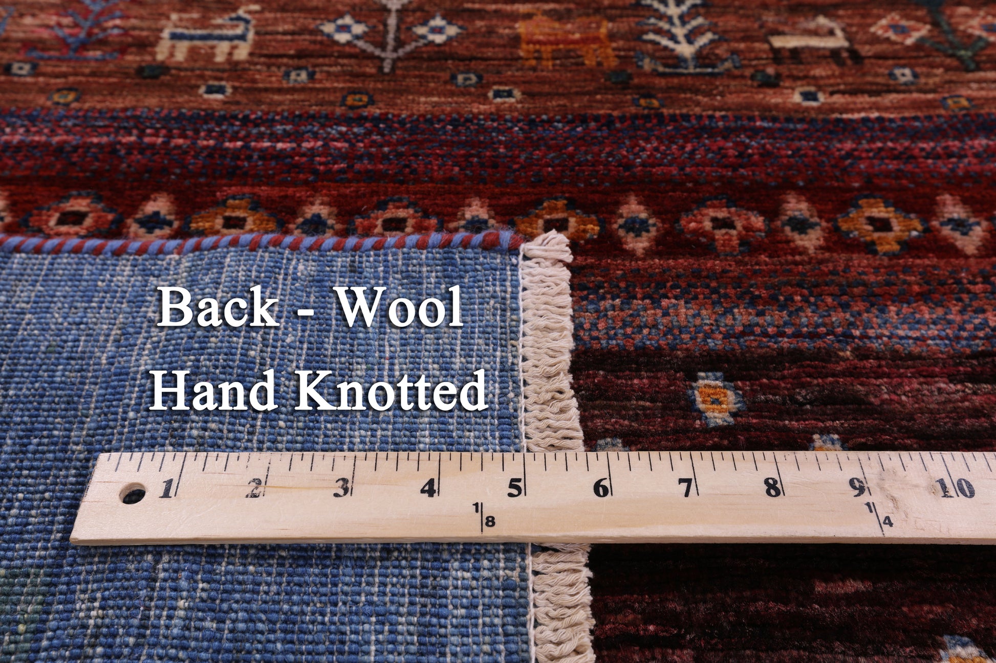 Tribal Persian Gabbeh Hand Knotted Wool Rug - 4' 9" X 6' 6" - Golden Nile