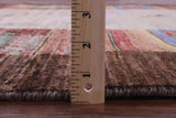 Brown Tribal Persian Gabbeh Hand Knotted Wool Rug - 5' 8" X 7' 10" - Golden Nile
