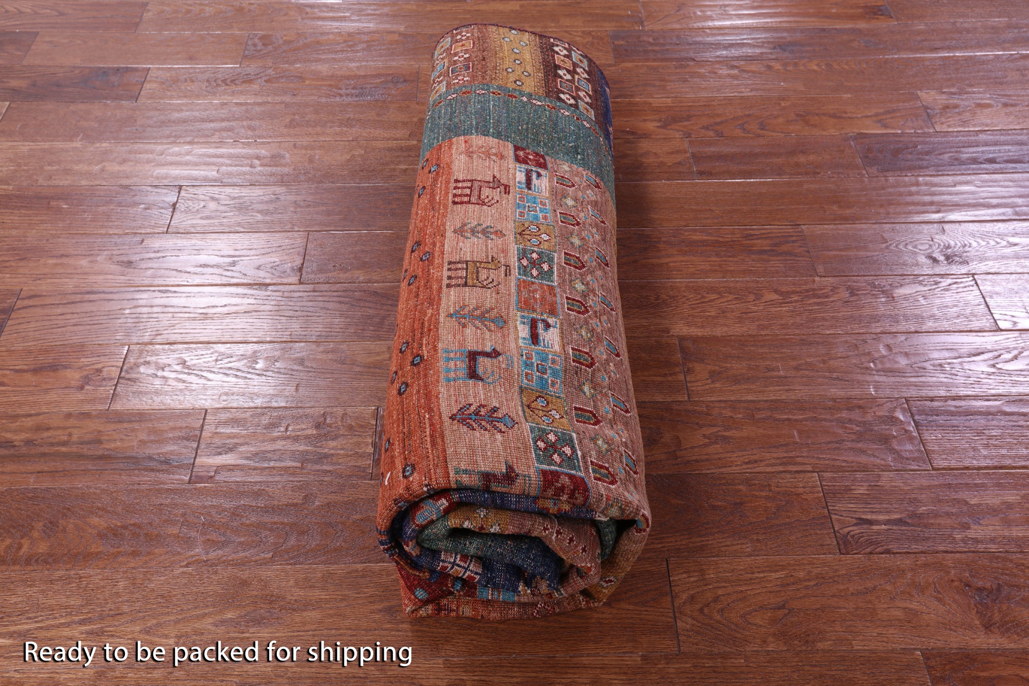 Tribal Persian Gabbeh Hand Knotted Wool Rug - 6' 9" X 9' 10" - Golden Nile