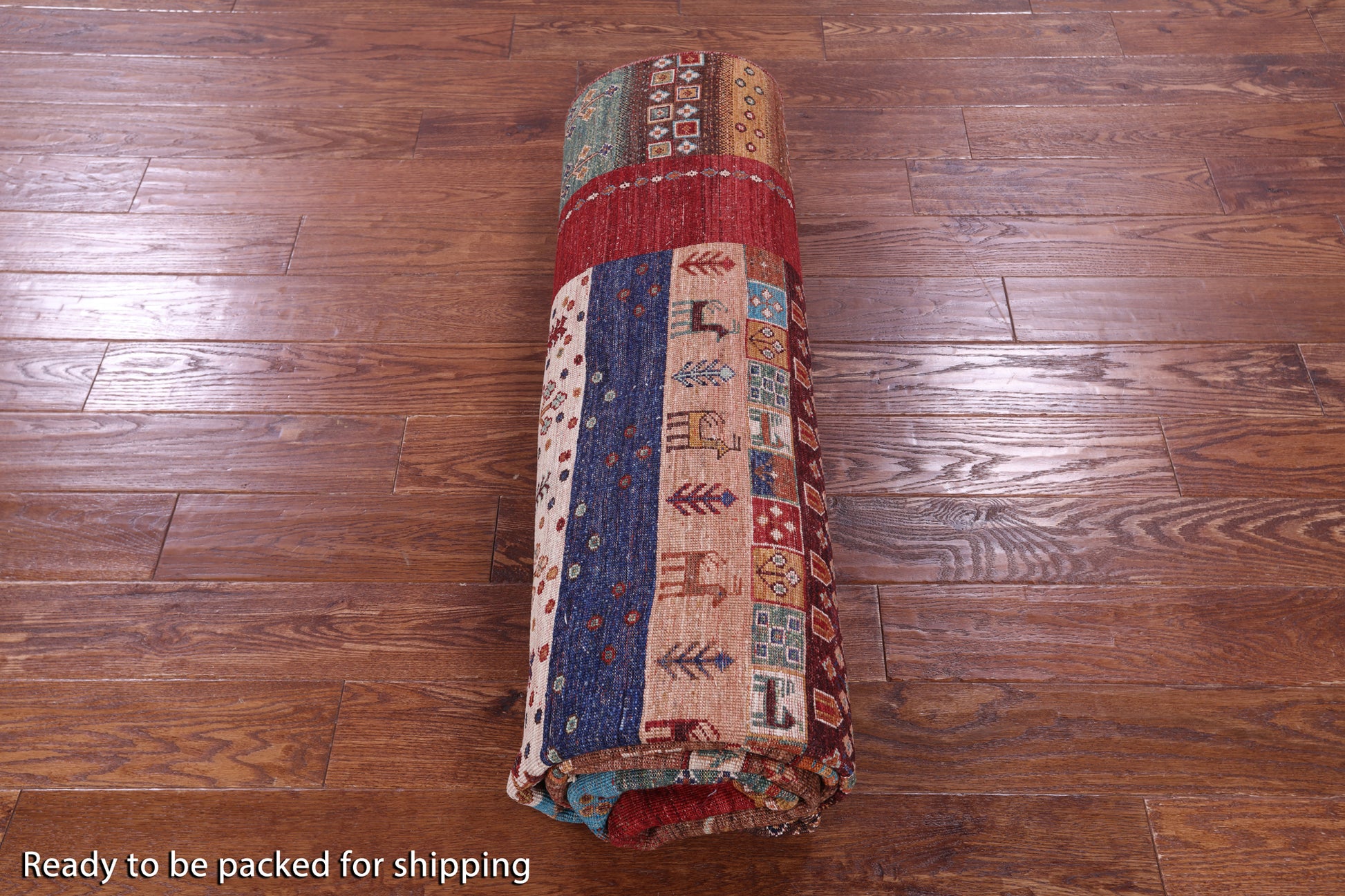 Tribal Persian Gabbeh Hand Knotted Wool Rug - 6' 10" X 9' 10" - Golden Nile