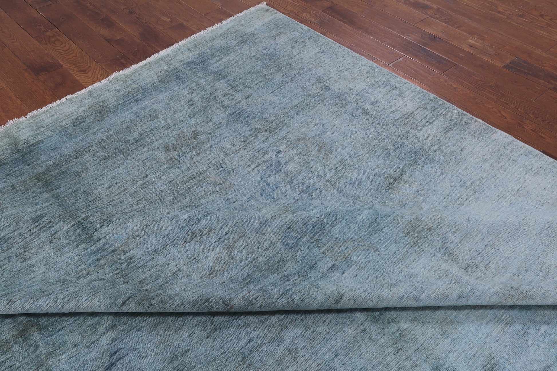 Full Pile Overdyed Hand Knotted Wool Area Rug - 10' 1" X 12' 10" - Golden Nile