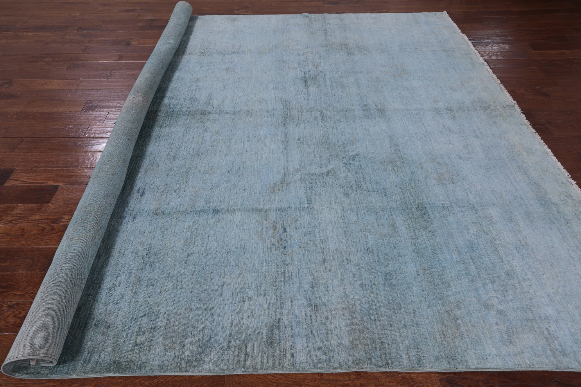 Full Pile Overdyed Hand Knotted Wool Area Rug - 10' 1" X 12' 10" - Golden Nile