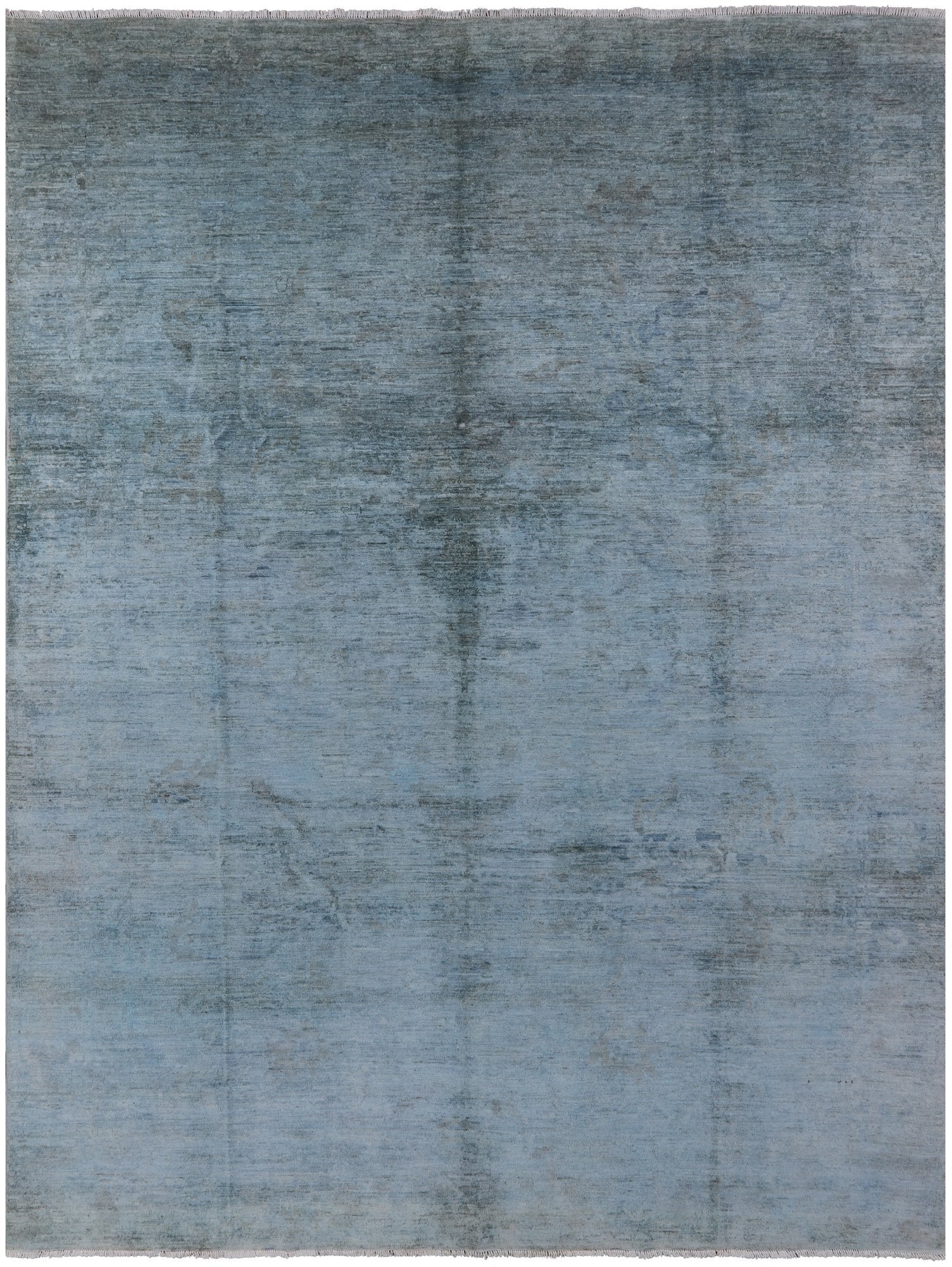 Full Pile Overdyed Hand Knotted Wool Area Rug - 10' 1" X 12' 10" - Golden Nile