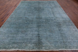 Full Pile Overdyed Hand Knotted Wool Area Rug - 10' 1" X 12' 10" - Golden Nile