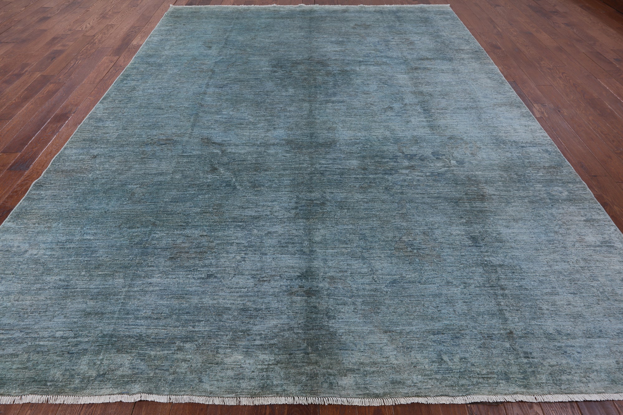 Full Pile Overdyed Hand Knotted Wool Area Rug - 10' 1" X 12' 10" - Golden Nile