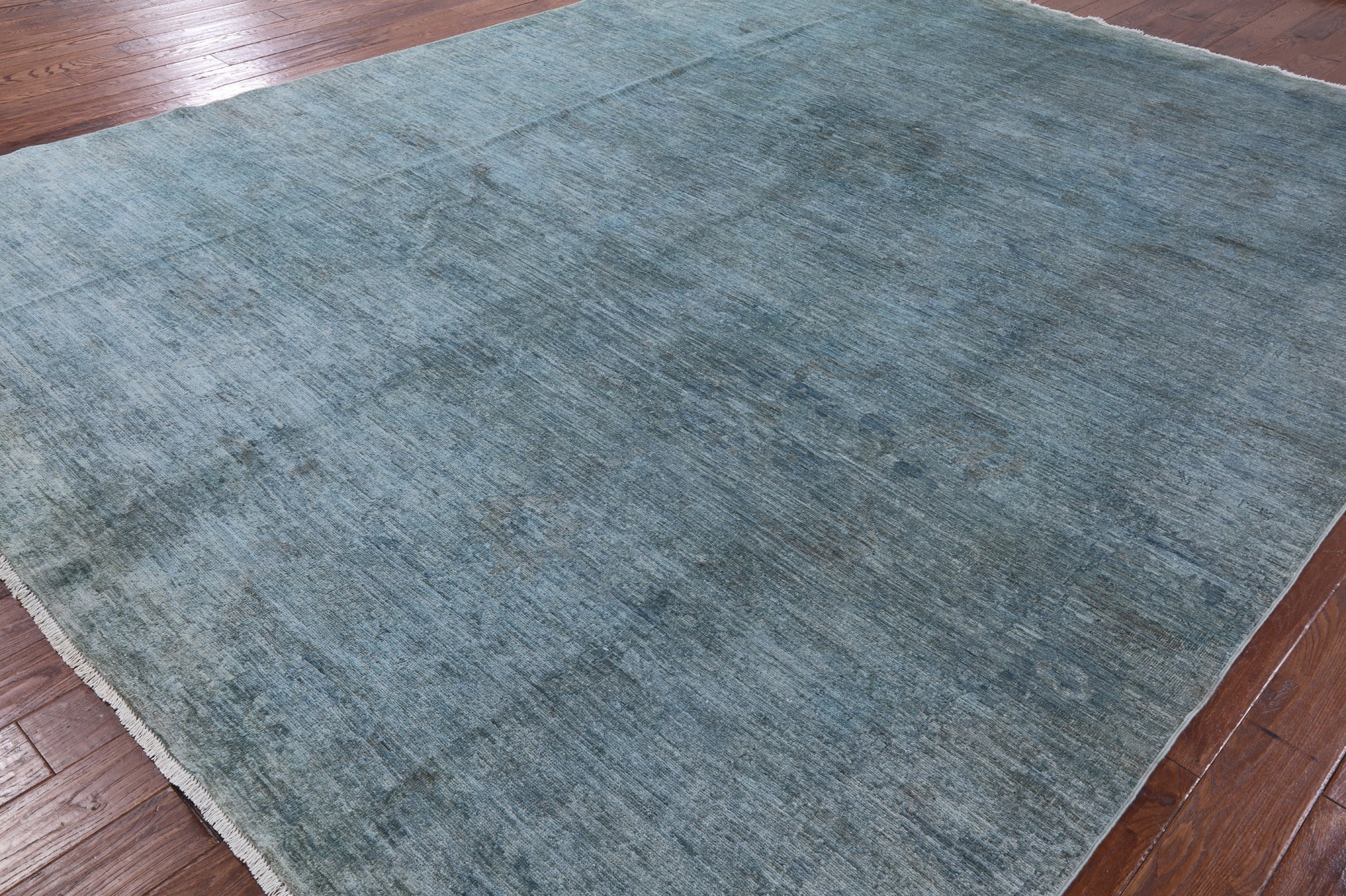 Full Pile Overdyed Hand Knotted Wool Area Rug - 10' 1" X 12' 10" - Golden Nile