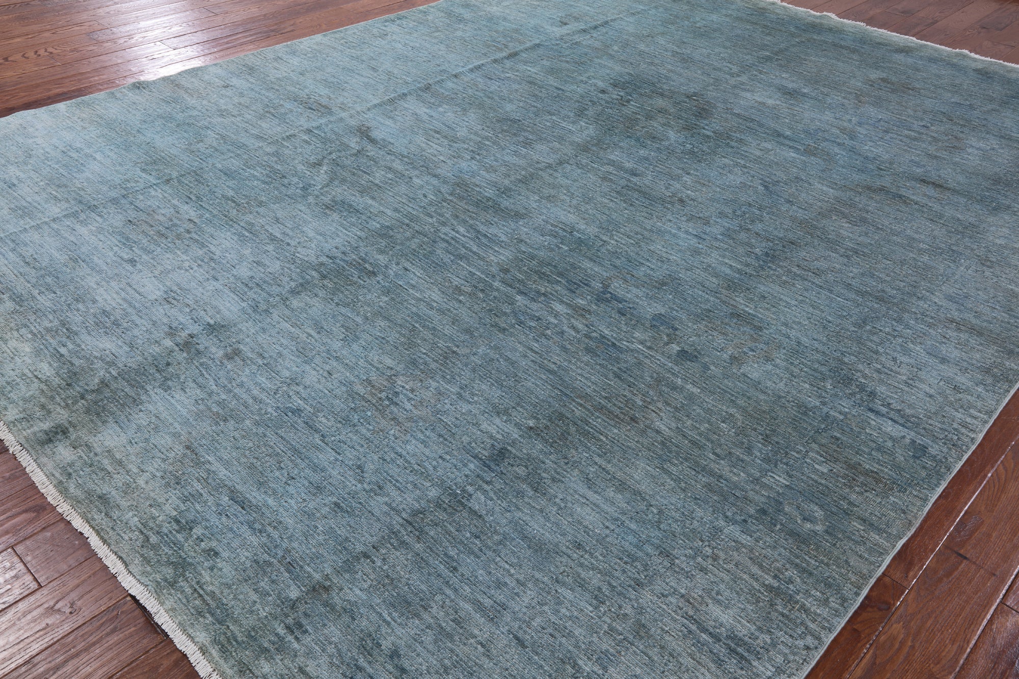 Full Pile Overdyed Hand Knotted Wool Area Rug - 10' 1" X 12' 10" - Golden Nile
