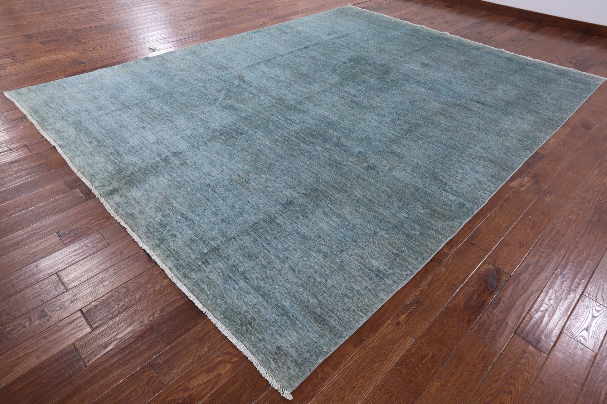 Full Pile Overdyed Hand Knotted Wool Area Rug - 10' 1" X 12' 10" - Golden Nile