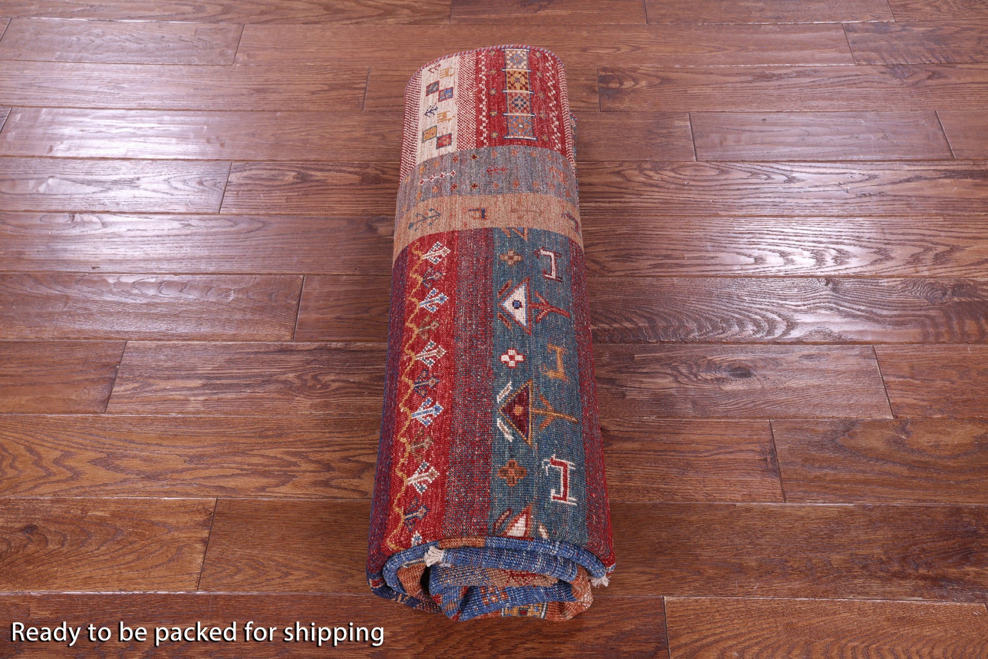 Tribal Persian Gabbeh Hand Knotted Wool Rug - 5' 9" X 7' 11" - Golden Nile