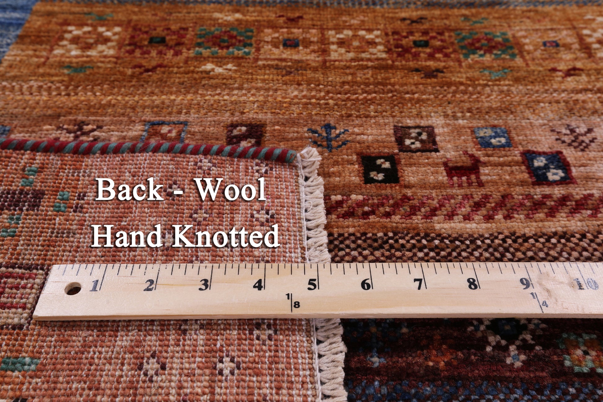Tribal Persian Gabbeh Hand Knotted Wool Rug - 3' 4" X 5' 0" - Golden Nile