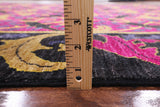 Pink William Morris Hand Knotted Wool Area Rug - 8' 1" X 10' 1" - Golden Nile