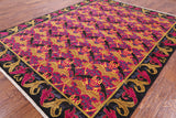 Pink William Morris Hand Knotted Wool Area Rug - 8' 1" X 10' 1" - Golden Nile