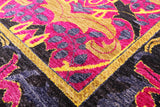 Pink William Morris Hand Knotted Wool Area Rug - 8' 1" X 10' 1" - Golden Nile