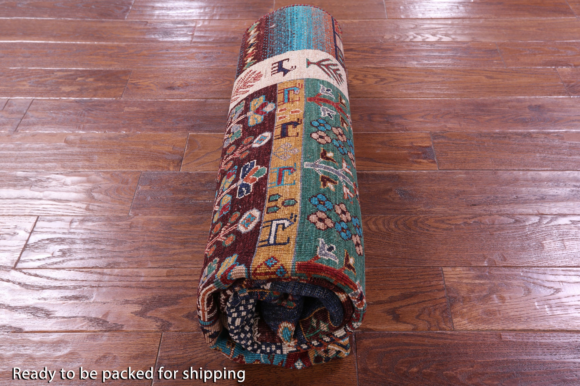 Persian Gabbeh Tribal Hand Knotted Wool Rug - 5' 2" X 6' 10" - Golden Nile