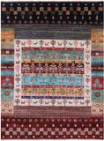 Persian Gabbeh Tribal Hand Knotted Wool Rug - 5' 2" X 6' 10" - Golden Nile
