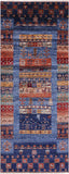 Persian Gabbeh Tribal Hand Knotted Wool Runner Rug - 2' 8" X 6' 7" - Golden Nile