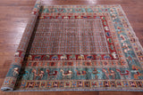 Antiqued Pazyryk Historical Design Hand Knotted Wool Rug - 5' 8" X 7' 10" - Golden Nile