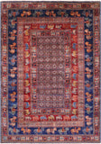 Antiqued Pazyryk Historical Design Hand Knotted Wool Rug - 5' 9" X 8' 1" - Golden Nile