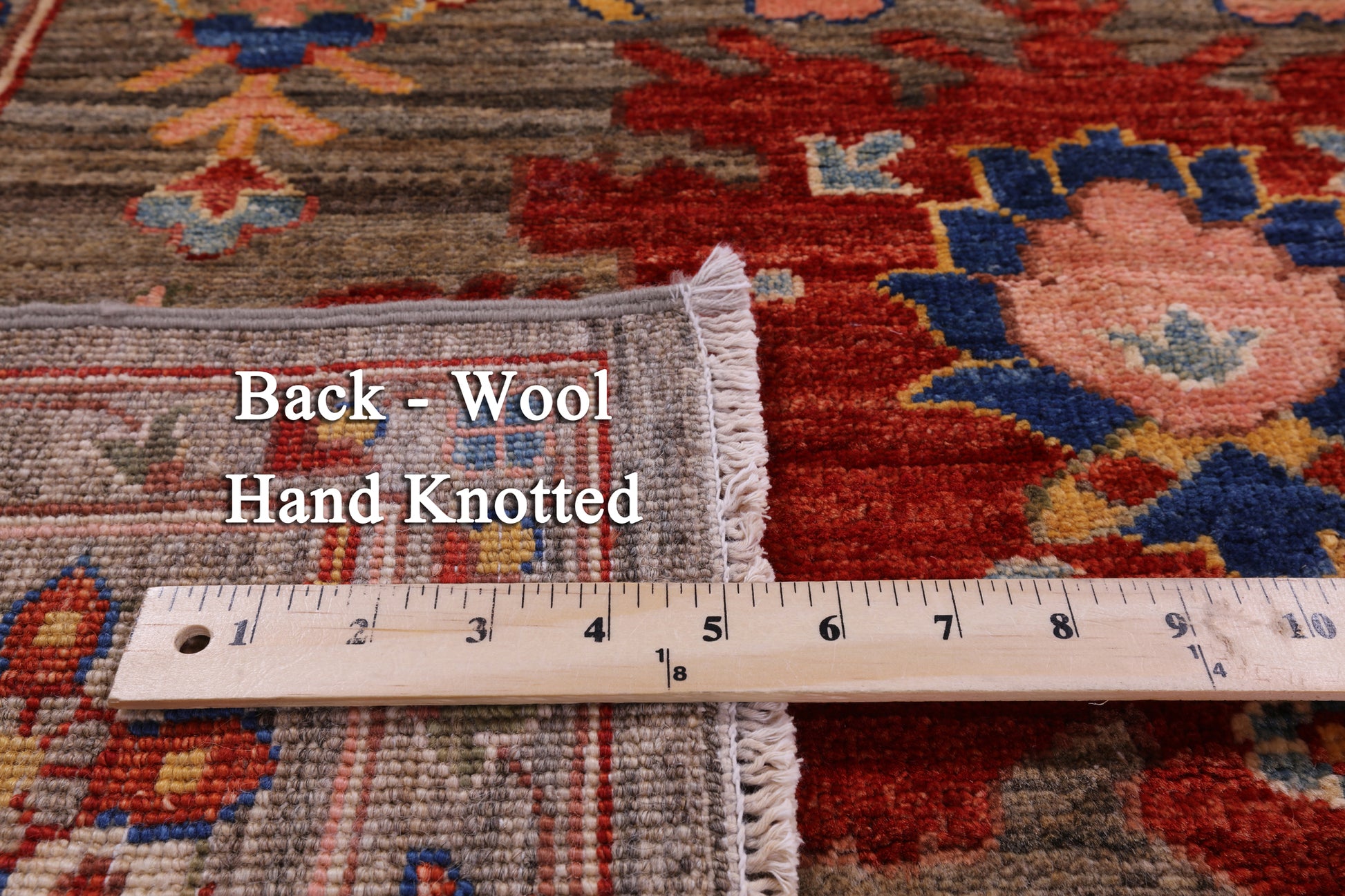 Persian Fine Serapi Hand Knotted Wool Rug - 4' 0" X 5' 11" - Golden Nile