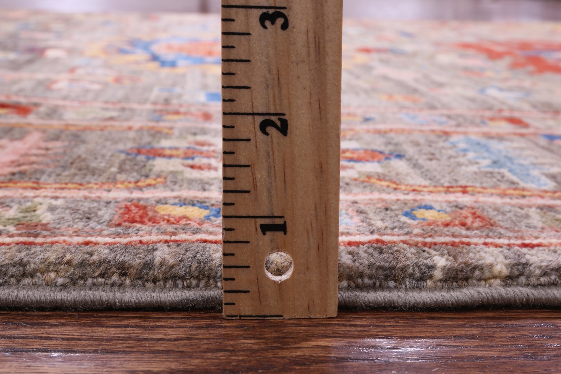 Persian Fine Serapi Hand Knotted Wool Rug - 4' 0" X 5' 11" - Golden Nile