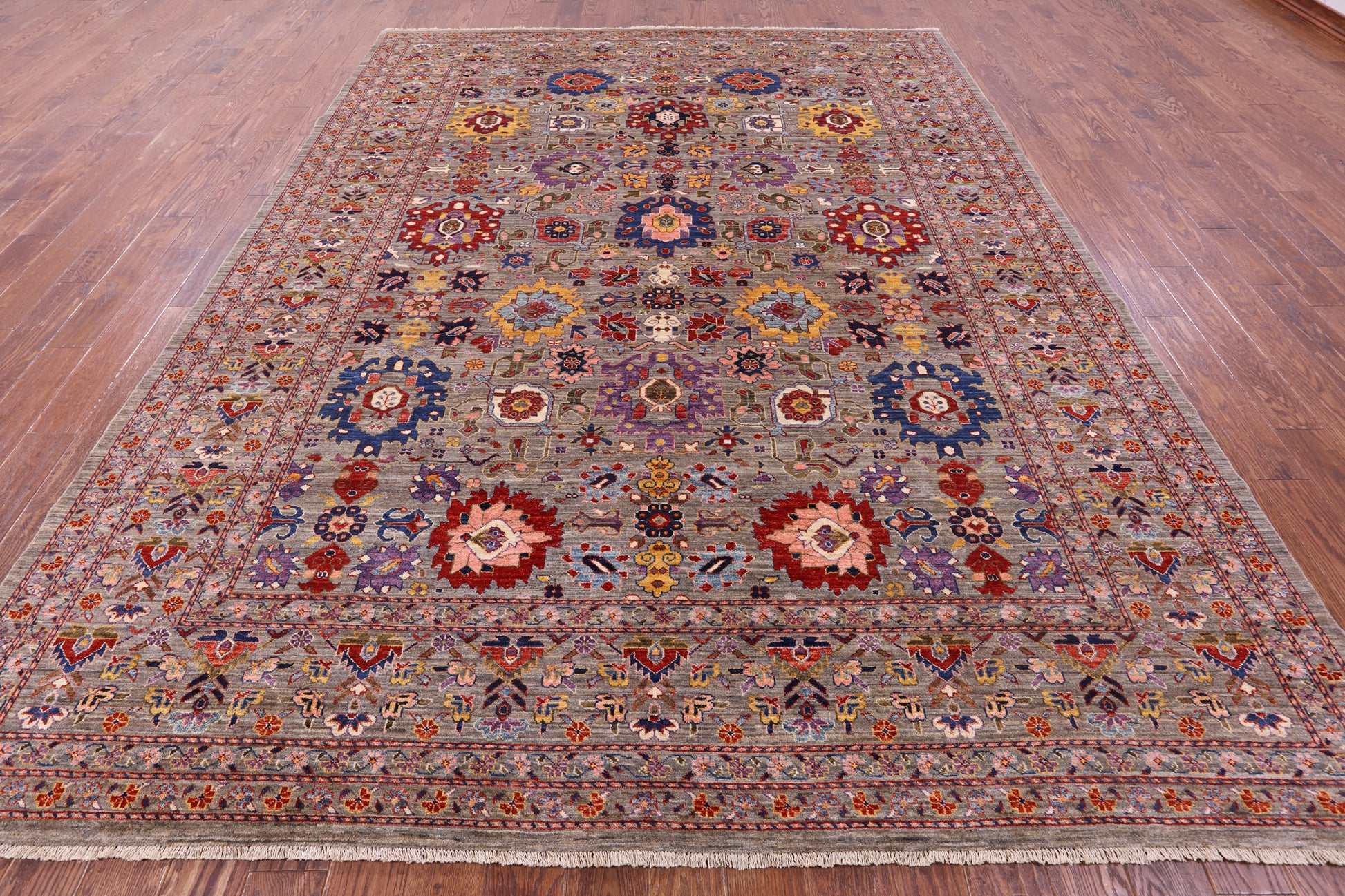 Persian Fine Serapi Hand Knotted Wool Rug - 8' 10" X 11' 9" - Golden Nile