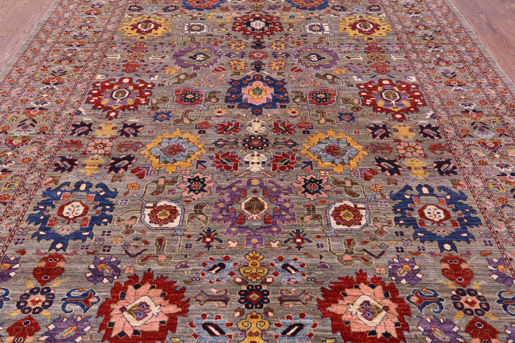 Persian Fine Serapi Hand Knotted Wool Rug - 8' 10" X 11' 9" - Golden Nile