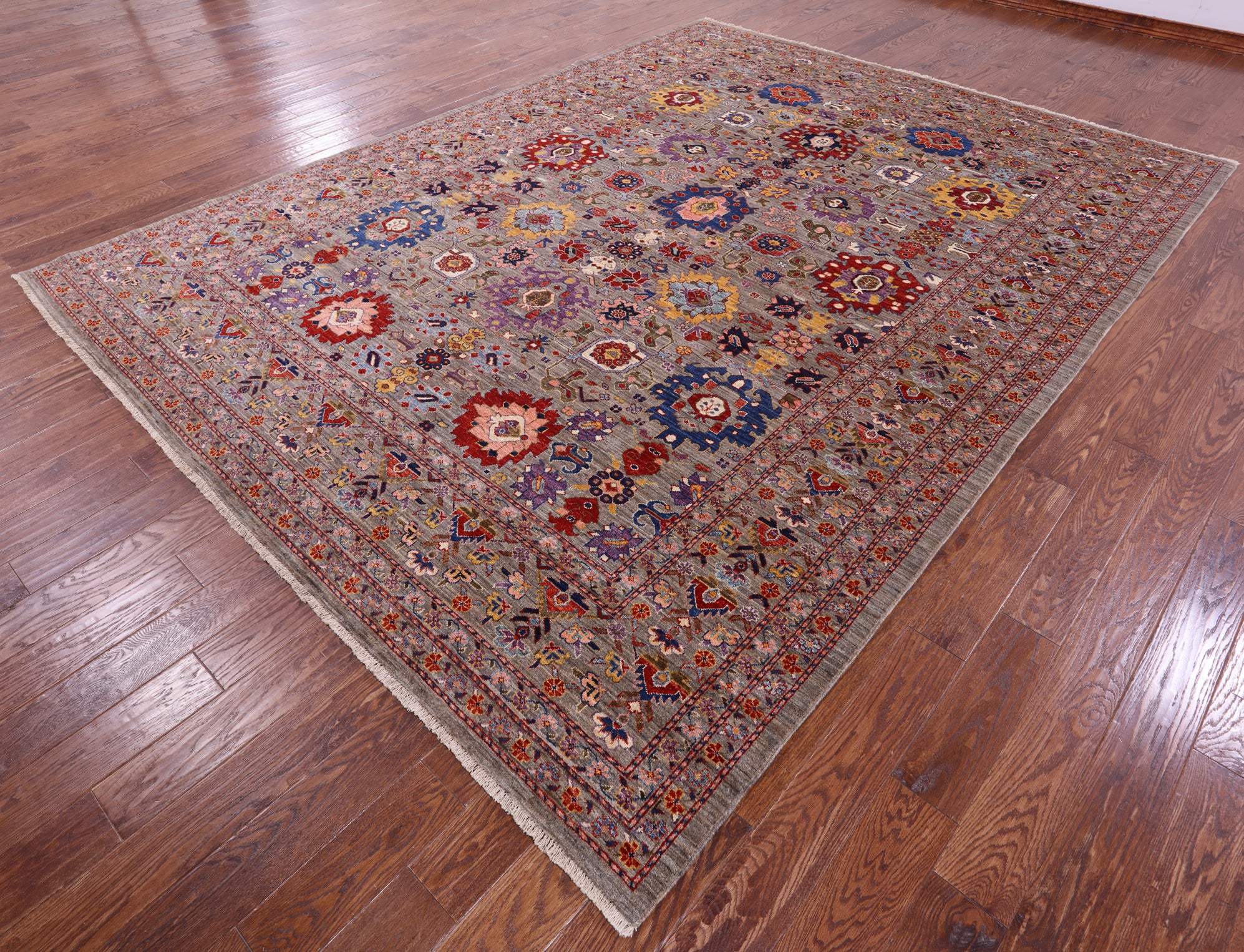 Persian Fine Serapi Hand Knotted Wool Rug - 8' 10" X 11' 9" - Golden Nile