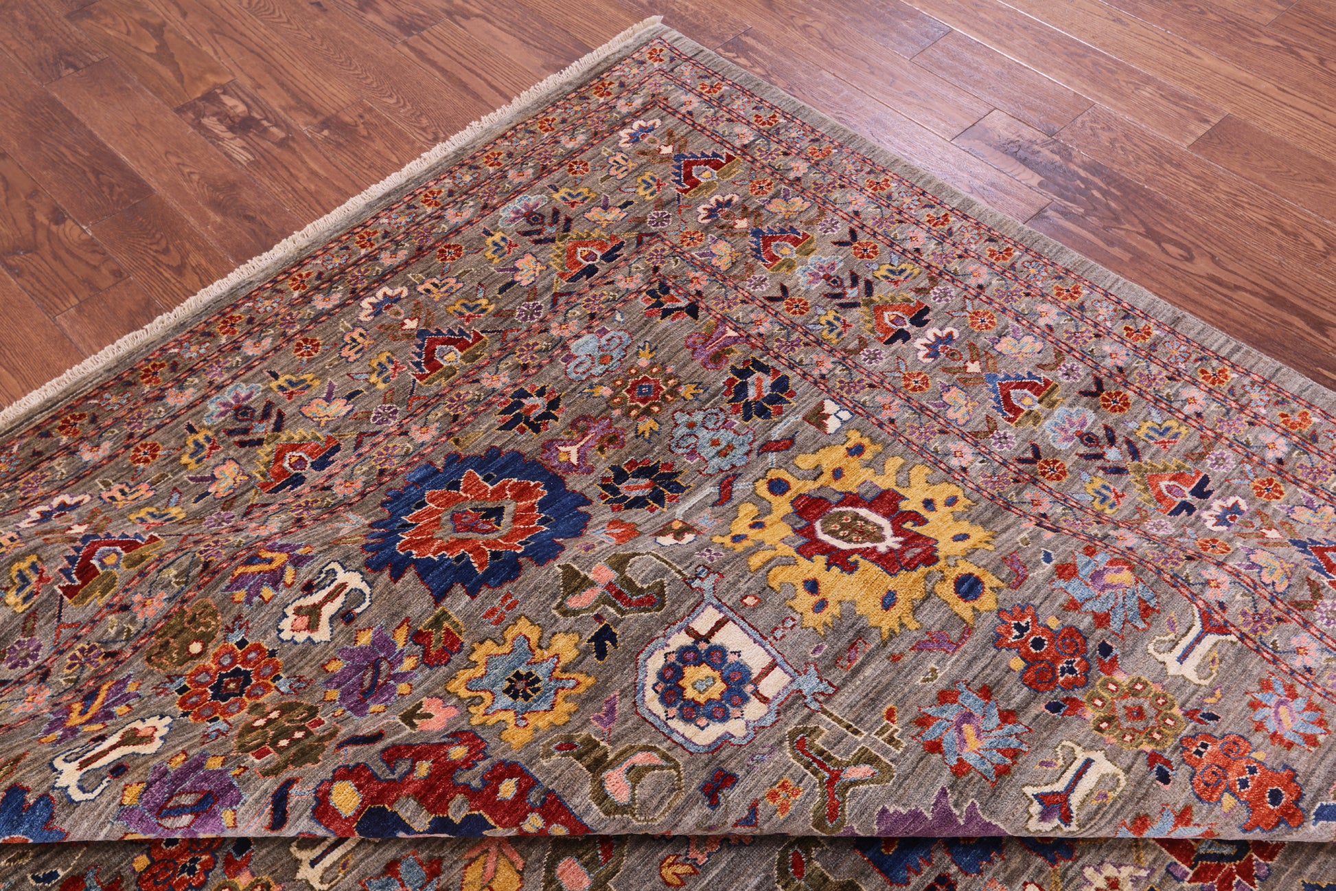 Persian Fine Serapi Hand Knotted Wool Rug - 8' 10" X 11' 9" - Golden Nile