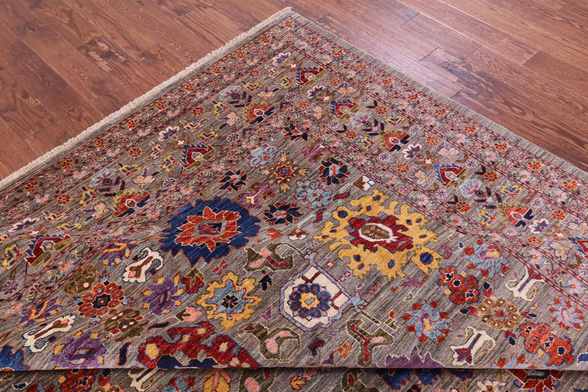 Persian Fine Serapi Hand Knotted Wool Rug - 8' 10" X 11' 9" - Golden Nile