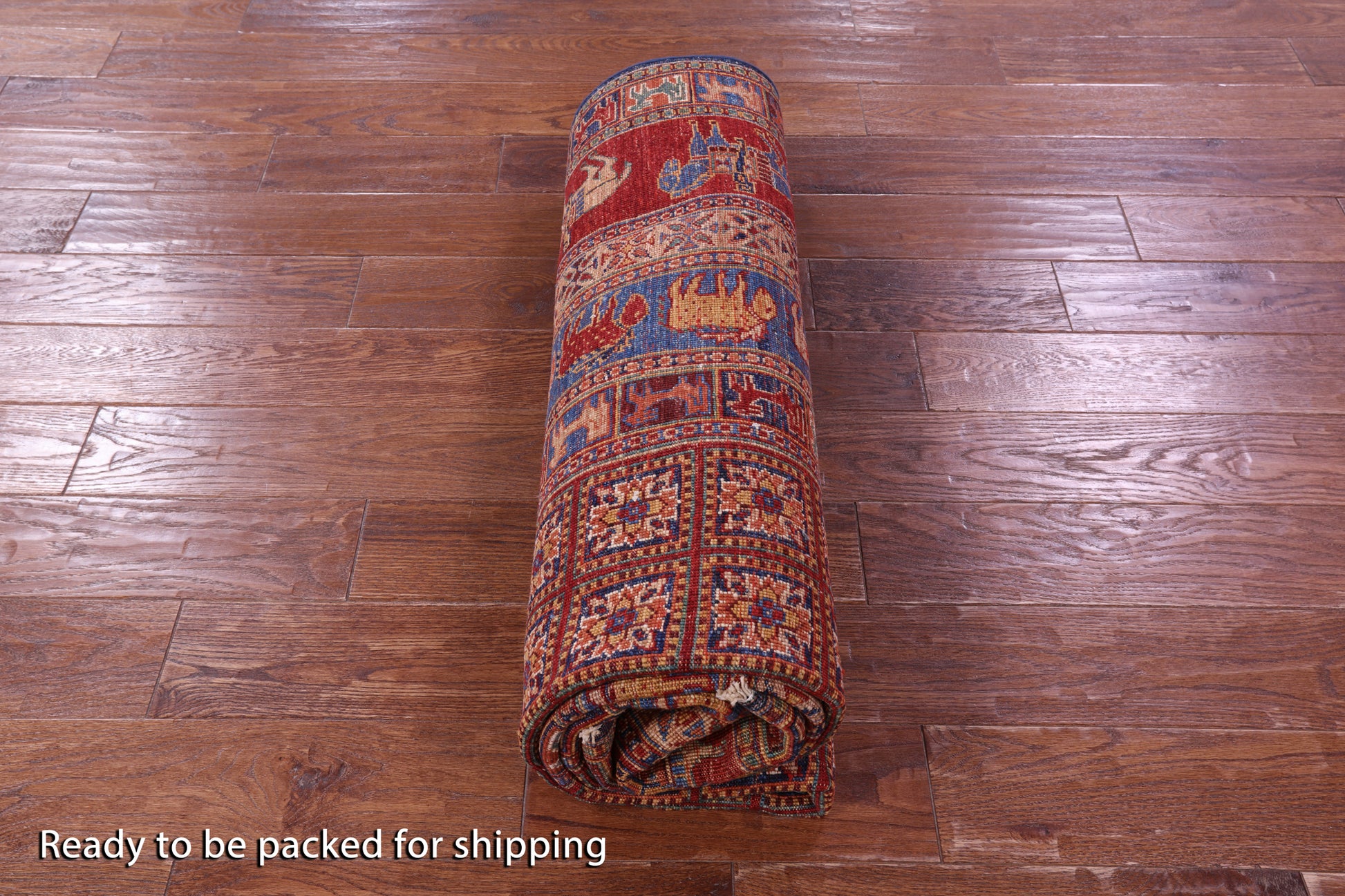 Antiqued Pazyryk Historical Design Hand Knotted Wool Rug - 5' 7" X 8' 1" - Golden Nile