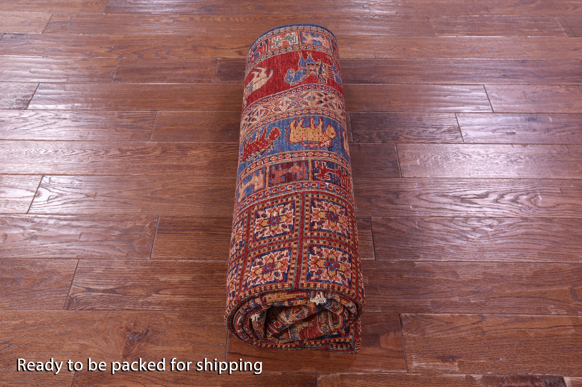Antiqued Pazyryk Historical Design Hand Knotted Wool Rug - 5' 7" X 8' 1" - Golden Nile
