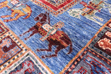 Antiqued Pazyryk Historical Design Hand Knotted Wool Runner Rug - 2' 8" X 9' 11" - Golden Nile