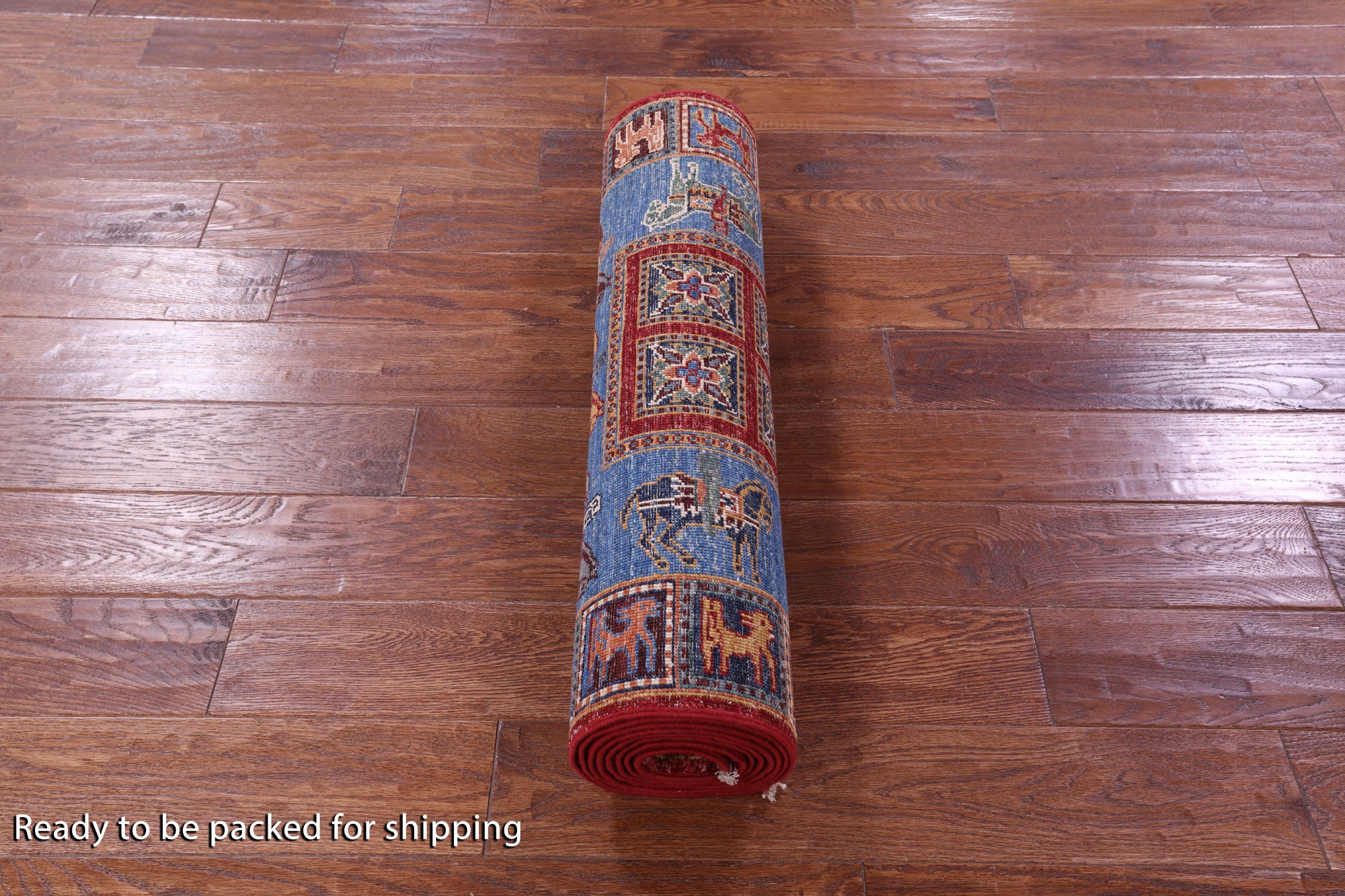 Antiqued Pazyryk Historical Design Hand Knotted Wool Runner Rug - 2' 8" X 9' 11" - Golden Nile